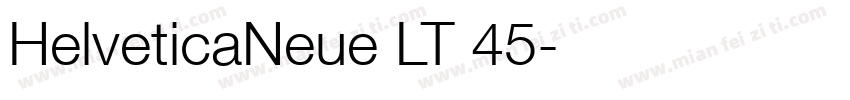HelveticaNeue LT 45字体转换